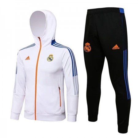 Real Madrid Chaqueta De Entrenamiento Con Capucha 2022/23 Blanca - Hombre Real Madrid Chaqueta De Entrenamiento Con Capucha 2022/23 Blanca - Hombre